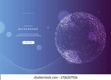 abstract background inspired by medical science and technology. mysterious illustration with particle and glitter shapes. hospital business vector design for web page, advertisement, editorial & sns.