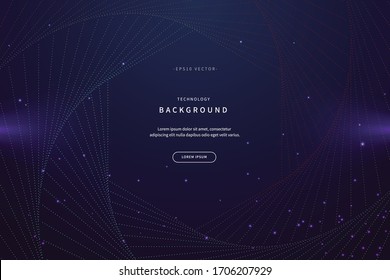 abstract background inspired by medical science and technology. mysterious illustration with particle and glitter shapes. hospital business vector design for web page, advertisement, editorial & sns.