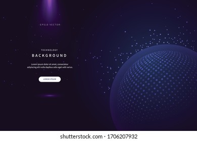 abstract background inspired by medical science and technology. mysterious illustration with particle and glitter shapes. hospital business vector design for web page, advertisement, editorial & sns.