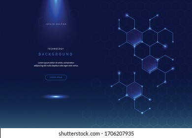 abstract background inspired by medical science and technology. mysterious illustration with particle and glitter shapes. hospital business vector design for web page, advertisement, editorial & sns.