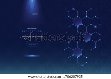 abstract background inspired by medical science and technology. mysterious illustration with particle and glitter shapes. hospital business vector design for web page, advertisement, editorial & sns.