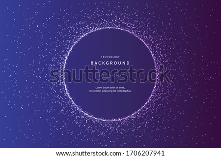 abstract background inspired by medical science and technology. mysterious illustration with particle and glitter shapes. hospital business vector design for web page, advertisement, editorial & sns.