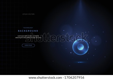 abstract background inspired by medical science and technology. mysterious illustration with particle and glitter shapes. hospital business vector design for web page, advertisement, editorial & sns.