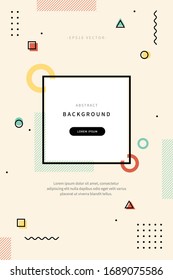 abstract background inspired by memphis style. colorful illustration with geometric shapes. flat & simple design for web page, cover, editorial, advertisement, flyer and sns. vector of eps version 10.