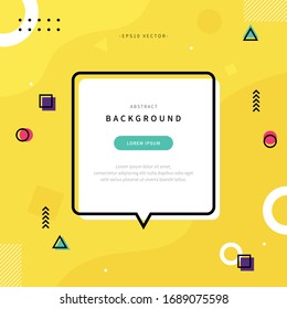 abstract background inspired by memphis style. colorful illustration with geometric shapes. flat & simple design for web page, cover, editorial, advertisement, flyer and sns. vector of eps version 10.