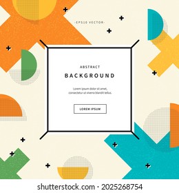 abstract background inspired by memphis style. colorful illustration with geometric shapes. flat  simple design for web page, cover, editorial, advertisement, flyer and sns. vector of eps version 10.