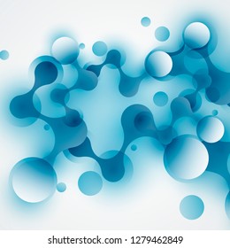 Abstract background with integrated metaballs for Business Company, digital, interactive, network, connect, social media and global concepts