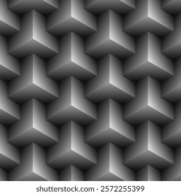 Abstract background of intersecting cubes. Vector illustration. Sketch for creativity.