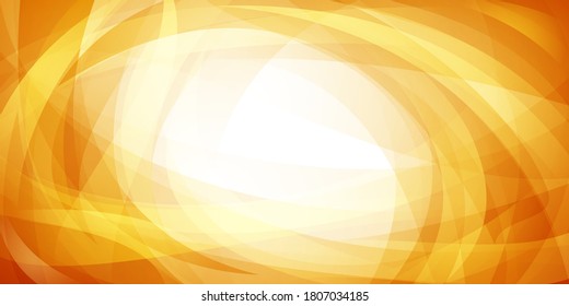 Abstrakter Hintergrund von Schnittkurven und gebogene, durchsichtige Formen in gelben Farben