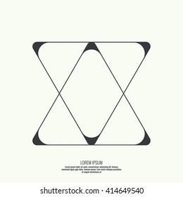 Abstract background with intersecting geometric shapes. 