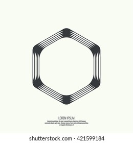 Abstract background with intersecting geometric shapes. 