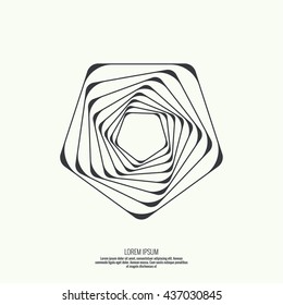 Abstract background with intersecting geometric shapes. 