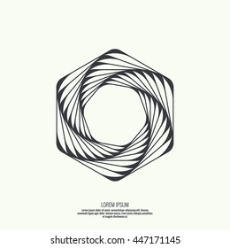 Abstract background with intersecting geometric shapes. 