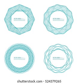 Abstract background with intersecting geometric shapes. Rotating star geometry. 