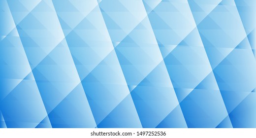 Abstract background of intersecting lines and polygons in light blue colors