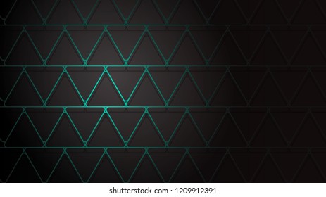 Abstract background of intersecting triangles with shadows in dark colors
