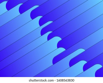 Abstract background with interwoven blue and cyan rectangular geometric shapes. Modern abstract background.
