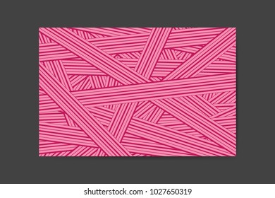 Abstract Background of Interwoven Pink Stripes in Hipster Style. Trendy Geometric Template. Lines Background. Abstract Geometric Background for Wallpaper, Banner, Poster, Web Design, Cover.
