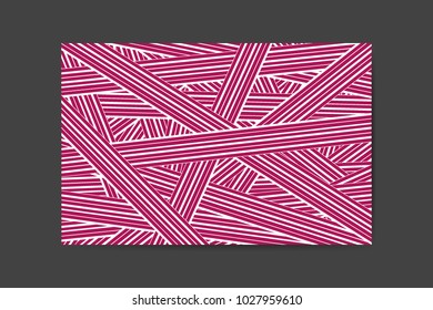 Abstract Background of Interwoven Pink and White Stripes in Hipster Style. Trendy Geometric Template. Lines Background. Abstract Geometric Background for Wallpaper, Banner, Poster, Web Design, Cover.
