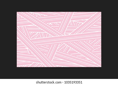 Abstract Background of Interwoven Pink and White Stripes in Hipster Style. Trendy Geometric Template. Lines Background. Abstract Geometric Background for Wallpaper, Banner, Poster, Web Design, Cover.