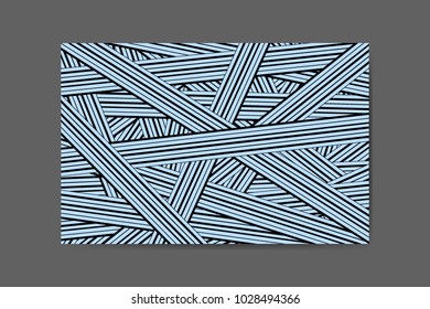 Abstract Background of Interwoven Stripes in Hipster Style. Trendy Geometric Template. Strips Background. Abstract Geometric Background for Wallpaper, Banner, Poster, Web Design, Cover, Presentation.