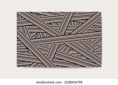 Abstract Background of Interwoven Stripes in Hipster Style. Trendy Geometric Template. Lines Background. Abstract Geometric Background for Wallpaper, Banner, Poster, Web Design, Cover, Presentation.