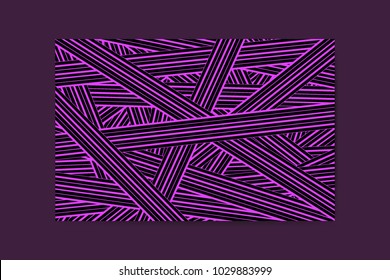 Abstract Background of Interwoven Stripes in Hipster Style. Trendy Geometric Template. Strips Background. Abstract Geometric Background for Wallpaper, Banner, Poster, Web Design, Cover, Presentation.