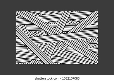Abstract Background of Interwoven Stripes in Hipster Style. Trendy Geometric Template. Lines Background. Abstract Geometric Background for Wallpaper, Banner, Poster, Web Design, Cover, Presentation.