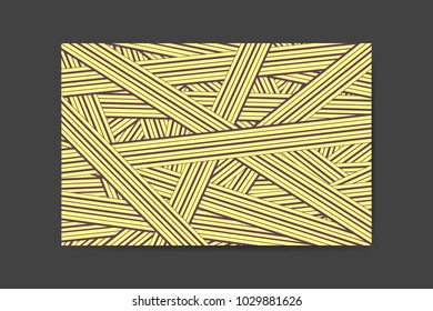 Abstract Background of Interwoven Yellow and Grey Stripes in Hipster Style. Trendy Geometric Template. Lines Background. Abstract Geometric Background for Wallpaper, Banner, Poster, Web Design, Cover.