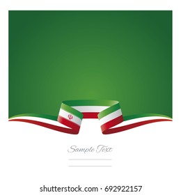 Abstract background Iran flag ribbon