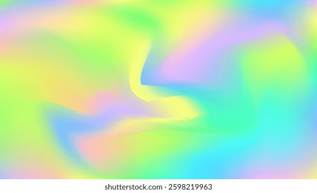 Abstract Background. Iridescent Gradient. Shiny Paper. Metal Minimalist Template. Fashion Mesh. Hippy Pop Texture. Holographic Texture. Neon Design. Blue Abstract Background