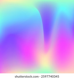 Abstract Background. Iridescent Gradient. Vibrant Paper. Hologram Texture. Pink Blur Texture. Shiny Design. Unicorn Cover. Metal Futuristic Backdrop. Violet Abstract Background