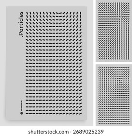 Resumo. Matriz ou matriz irregular. Efeito de torção. Modelo de design de capa. Ilustração 3D para brochura, cartaz, apresentação, folheto ou banner.