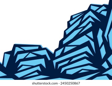 Abstract background with irregular geometric staircase line pattern and with some copy space area