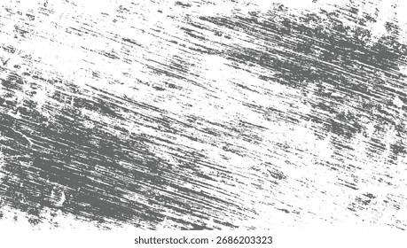 Abstrakter Hintergrund mit unregelmäßigen grauen Streifen und Flecken auf weißer Oberfläche.