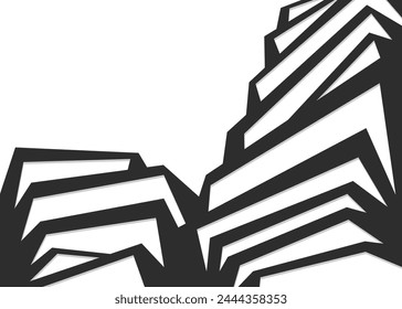 Abstract background with irregular staircase line pattern and with some copy space area