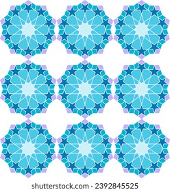 Abstrakter Hintergrund mit islamischem Ornament, arabische geometrische Struktur.Geometrische Islamische mit farbvollem Muster
