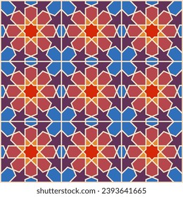 Abstract background with Islamic ornament, Arabic geometric texture.geometric islamic with colorfull pattern