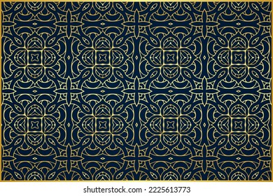 Fondo abstracto con textura dorada islamica, persa, india, arabesca y geométrica arabica. Estilo de cristal manchado.