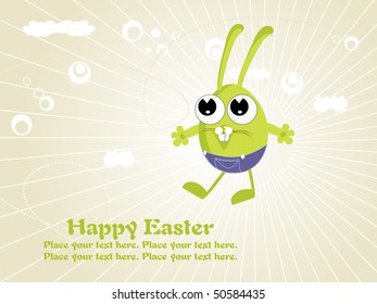 abstract background with isolated cartoon egg