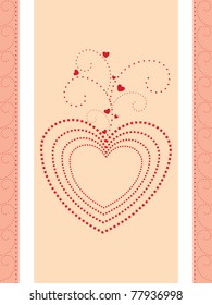 abstract background with isolated dotted pattern heart