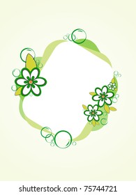 fondo abstracto con marco floral aislado