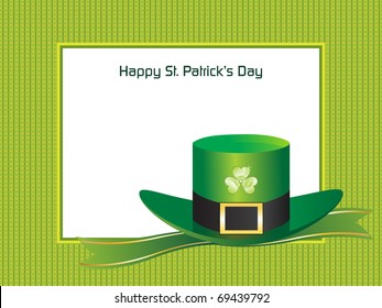 abstract background with isolated leprechaun hat, vector illustration
