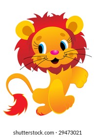abstract background with isolated lion