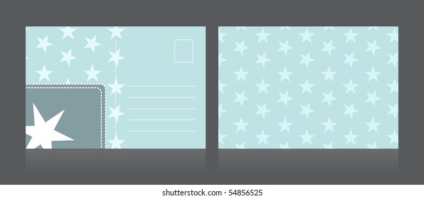 abstract background with isolated merry xmas postcard