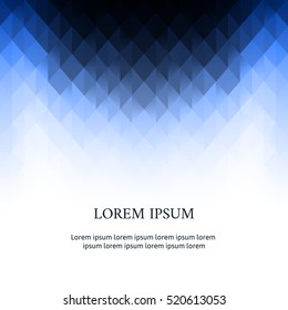 Abstract background with isometric forms. Geometric shapes on a white background. Empty space.