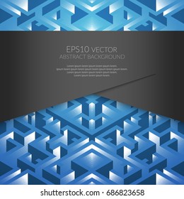 Abstract background in isometric style. Geometric pattern.
