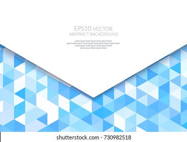 Abstract background in isometric style. The illusion of a three-dimensional image. A sheet of paper.