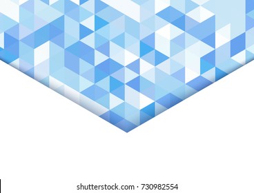 Abstract background in isometric style. The illusion of a three-dimensional image. A sheet of paper.