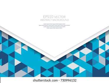 Abstract background in isometric style. The illusion of a three-dimensional image. A sheet of paper.
